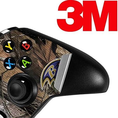ملصق Skinit المخصص للألعاب متوافق مع وحدة تحكم Xbox One S - تصميم مموه مرخص رسميًا من NFL Baltimore Ravens Realtree AP in Kuwait