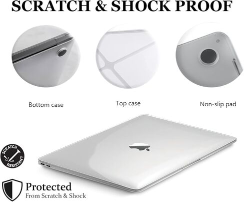 حالة MacBook Air 15 Inch 2024 2023 الإصدار M3 A3114 M2 A2941 شبكية شبكية شبكية سائلة شريحة بلاستيكية صلبة بلاستيكية ، غطاء مفاتيح ، واقي الشاشة ، الشفافة in Saudi Arabia