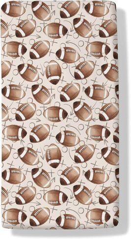 Football Game Day Baby Crib Sheets American Football Sports Baby Sheet Fitted Crib Mattress Cover Standard Toddler Mattress 52''x28'' in Saudi Arabia