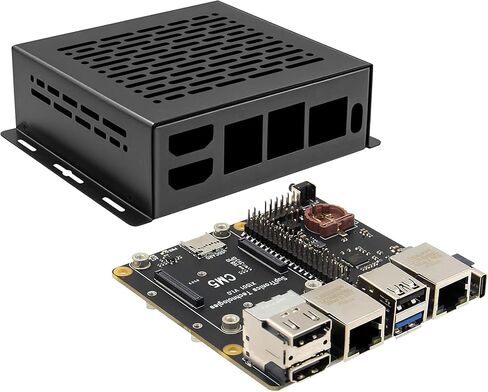 Geekworm X1501 CM5 IO Carrier Board + X1500-C1 Metal Case for Raspberry Pi CM5 in Saudi Arabia
