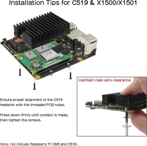 Geekworm X1501 CM5 IO Carrier Board + X1500-C1 Metal Case for Raspberry Pi CM5 in Saudi Arabia