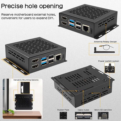 Geekworm X1501 CM5 IO Carrier Board + X1500-C1 Metal Case for Raspberry Pi CM5 in Saudi Arabia