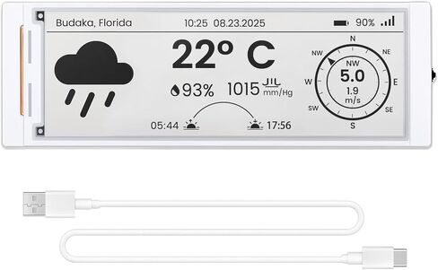 ELECROW ESP32 E-Ink Display 5.79 Inch, CrowPanel E-Paper HMI Display Compatible with Arduino IDE, E Ink Screen with 272x792 Resolution Black/White Color, Driven by SPI Interface in Kuwait