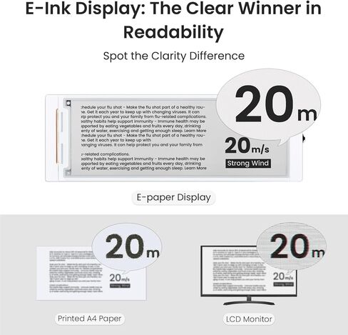 ELECROW ESP32 E-Ink Display 5.79 Inch, CrowPanel E-Paper HMI Display Compatible with Arduino IDE, E Ink Screen with 272x792 Resolution Black/White Color, Driven by SPI Interface in Kuwait