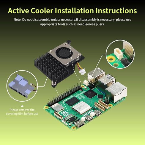 مجموعة iRasptek Starter Kit لـ Raspberry Pi 5 8GB RAM - تتضمن لوحة 8GB، ومحول طاقة 5.1V 5A USB-C Pi5، وحافظة معدنية Pi5 ومبرد نشط in Kuwait