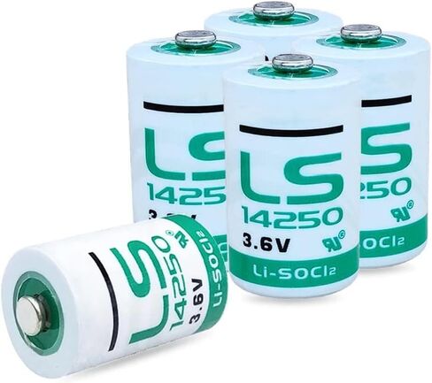 (5 عبوات) بطارية ليثيوم 3.6 فولت 1200 مللي أمبير LS14250 1/2AA بديلة لـ LS14250 LS14250BA LS3 LS3BA ER14250 TL-5101 TL-5151 عداد كهرباء غاز المياه in Kuwait