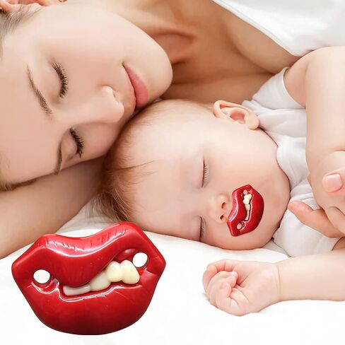 لهاية مرحة للأطفال، لهاية أسنان باك وهمية ذات أسنان كبيرة، لهايات ناعمة مع أسنان من السيليكون الآمن غذائيًا لصحة الأطفال، خالية من البيسفينول أ، هدية رائعة للأطفال (3 قطع - أ) in Kuwait