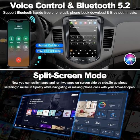 4G+64G Car Radio for Chevrolet Chevy Cruze 2009 2010 2011 2012 2013 2014 2015, 10.4 Inch IPS Touch Screen Car Stereo with Carplay/Android Auto,GPS, WiFi, Bluetooth,FM, Android 13 in Saudi Arabia