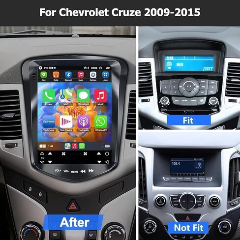 4G+64G Car Radio for Chevrolet Chevy Cruze 2009 2010 2011 2012 2013 2014 2015, 10.4 Inch IPS Touch Screen Car Stereo with Carplay/Android Auto,GPS, WiFi, Bluetooth,FM, Android 13 in Saudi Arabia