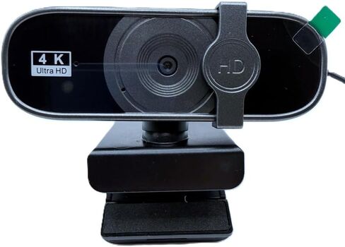 كاميرا ويب 4K Ultra HD، تركيز تلقائي، أسود، USB 2.0، زاوية واسعة 95 درجة، تثبيت الصورة الرقمية، كاميرا مؤتمرات الفيديو للكمبيوتر المكتبي in Kuwait