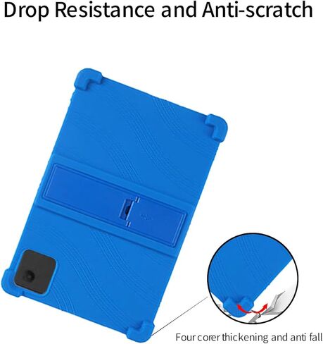 حافظة تابلت T-Mobile REVVL Tab 2 5G 10.1 بوصة، حامل BOVUGAC من السيليكون الناعم القابل للتعديل مضاد للصدمات مناسب للأطفال لجهاز T-Mobile REVVL Tab 2 2025 10.1 بوصة (أزرق) in Kuwait