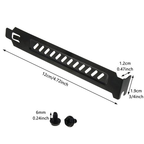 10-Piece Black PCI Slot Covers, Dust Filter Brackets for Computer Case Expansion Blank Plates in Saudi Arabia