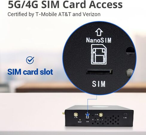 راوتر RM520N AX3000 WiFi 6 5G مع فتحة لبطاقة Sim، بوابة LTE خلوية مع 9 هوائيات قابلة للفصل عالية الكسب، مودم 5G NR يدعم 128 مستخدمًا للمكتب المنزلي، معتمد من AT&T T-Mobile، VPN in Saudi Arabia