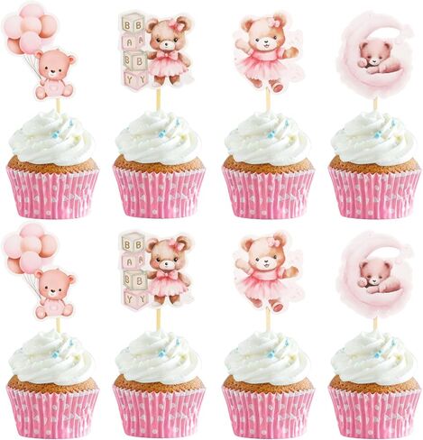 24pcs Happy Valentine's Cupcake Topcake with Red Heart Glitter Sweet Love Valentines Cupcake اختيارات للذكرى السنوية in Saudi Arabia