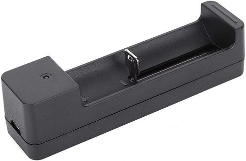 V BESTLIFE Battery Charger, Black PC Universal Single Slot USB Battery Charger Adapter LED Intelligent Charging for Li ion Cell 26650 14500 etc in Saudi Arabia