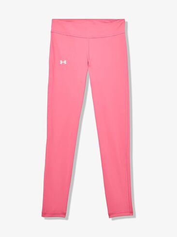 Under Armour Girls Motion Solid Crop Leggings, (672) Super Pink / / White, Medium in Saudi Arabia