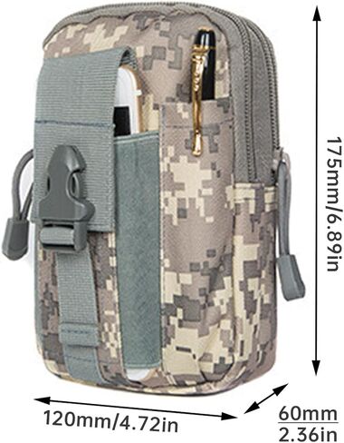 Tactical Fanny Pack for Men,Waterproof Waist Bag with MOLLE System & Carabiner and 600D Camouflage Oxford Durable,Multi-Pocket Design Waist Bag for Hiking, Hunting, Cycling & Outdoor Carry. in Saudi Arabia
