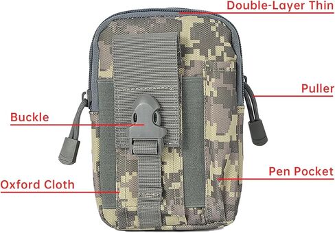 Tactical Fanny Pack for Men,Waterproof Waist Bag with MOLLE System & Carabiner and 600D Camouflage Oxford Durable,Multi-Pocket Design Waist Bag for Hiking, Hunting, Cycling & Outdoor Carry. in Saudi Arabia