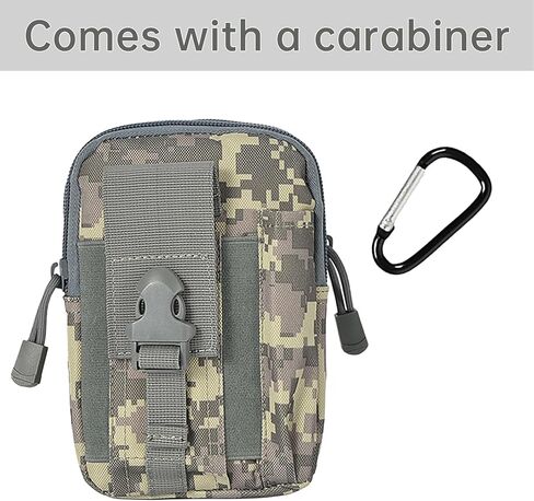 Tactical Fanny Pack for Men,Waterproof Waist Bag with MOLLE System & Carabiner and 600D Camouflage Oxford Durable,Multi-Pocket Design Waist Bag for Hiking, Hunting, Cycling & Outdoor Carry. in Saudi Arabia
