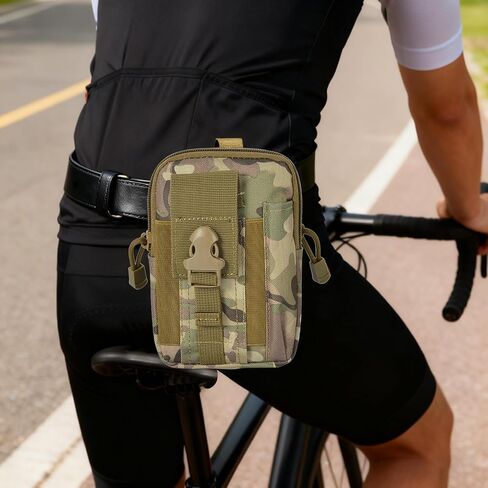 Tactical Fanny Pack for Men,Waterproof Waist Bag with MOLLE System & Carabiner and 600D Camouflage Oxford Durable,Multi-Pocket Design Waist Bag for Hiking, Hunting, Cycling & Outdoor Carry. in Saudi Arabia