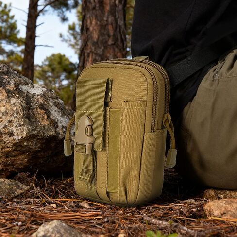 Tactical Fanny Pack for Men,Waterproof Waist Bag with MOLLE System & Carabiner and 600D Camouflage Oxford Durable,Multi-Pocket Design Waist Bag for Hiking, Hunting, Cycling & Outdoor Carry. in Saudi Arabia