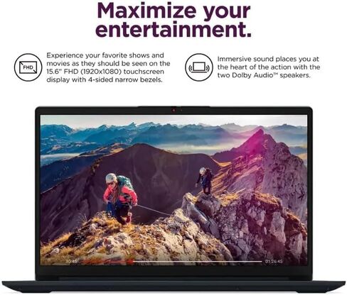 Lenovo IdeaPad Touchscreen Business Laptop Win11 Pro, 10-Core Intel Core i5(Beat i7-1255U) 16GB RAM 512GB SSD, Long Battery Life WiFi 6 15.6" FHD for Student Office Professional w/GM Accessory in Saudi Arabia