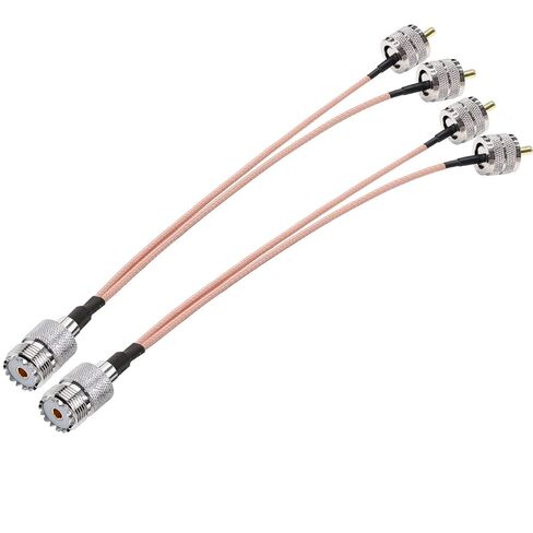 TUOLNK UHF Splitter PL259 SO239 أنثى إلى مزدوج SO239 ذكر Y نوع تمديد 8 بوصة (20 سم) RG316 V على شكل مجمع ضفيرة RF كابل محوري لحمل هوائي الراديو HAM CB in Saudi Arabia
