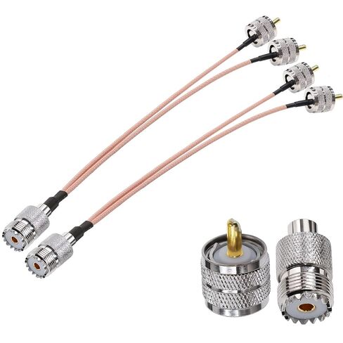 TUOLNK UHF Splitter PL259 SO239 أنثى إلى مزدوج SO239 ذكر Y نوع تمديد 8 بوصة (20 سم) RG316 V على شكل مجمع ضفيرة RF كابل محوري لحمل هوائي الراديو HAM CB in Saudi Arabia