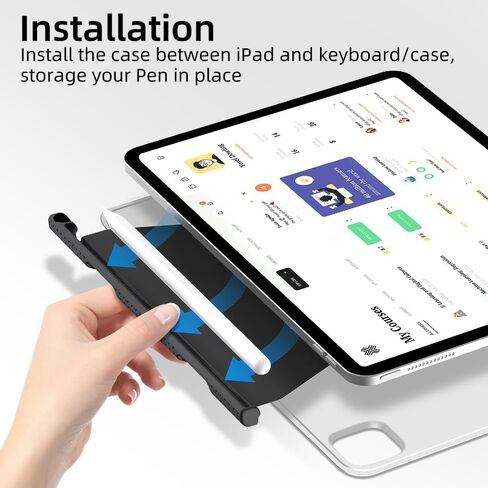 White Pencil Holder,Stylus Pouch Compatible with M-agic Keyboard Portable Smart Pencil Case for Apple in Saudi Arabia
