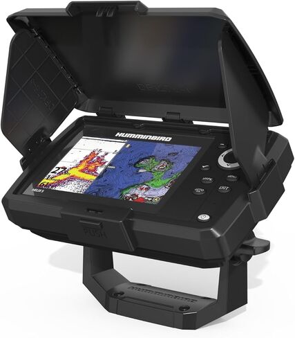 غطاء واقي من الشمس مقاوم للماء ABS، حماية وهج قابلة للطي لـ Humminbird 411660-1 Helix 5 Chirp GPS G3 وHumminbird 411670-1 Helix 5 Chirp DI GPS G3 Fish Finder (أسود) in Saudi Arabia