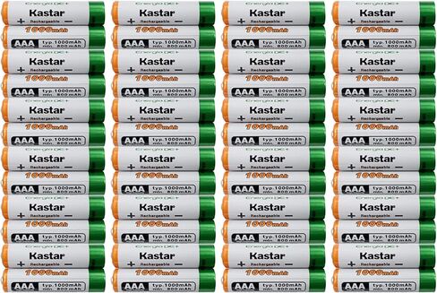 Kastar AAA 48 حزمة Ni-MH 1000 مللي أمبير في الساعة استبدال بطارية قابلة لإعادة الشحن فائقة السعة لباناسونيك HHR-4DPA HHR-55AAABU HHR-65AAABU، ضوء شمسي خارجي، ضوء شمسي للمناظر الطبيعية للحديقة، ضوء مسار in Kuwait
