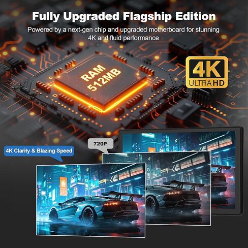 9'' Wireless CarPlay Screen for Car, Apple Car Play & Android Auto Car Stereo HD Touchscreen with 4K Dash Cam & 1080P Backup Camera, GPS Navigation & Mirror Link, for Most Vehicles in Kuwait