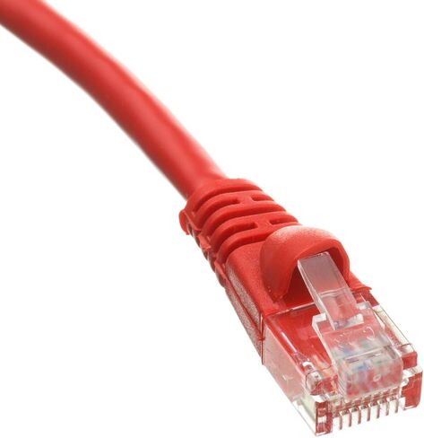 CableWholesale Cat5e Ethernet Cable, 24AWG, RJ45 Gold Plate Connector, ETL, 4 Pair Stranded Copper, Snagless Boot Unshielded Twisted Pair (UTP) Internet Network Patch Cable, 1.5 Foot, Red in Saudi Arabia