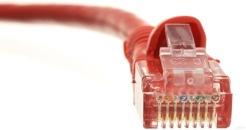 CableWholesale Cat5e Ethernet Cable, 24AWG, RJ45 Gold Plate Connector, ETL, 4 Pair Stranded Copper, Snagless Boot Unshielded Twisted Pair (UTP) Internet Network Patch Cable, 1.5 Foot, Red in Saudi Arabia