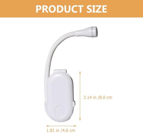 LED Rechargeable Clip-on Book Light USB Charging Mini Reading Lamp for Students Dormitory Bedside Night Light White in Saudi Arabia