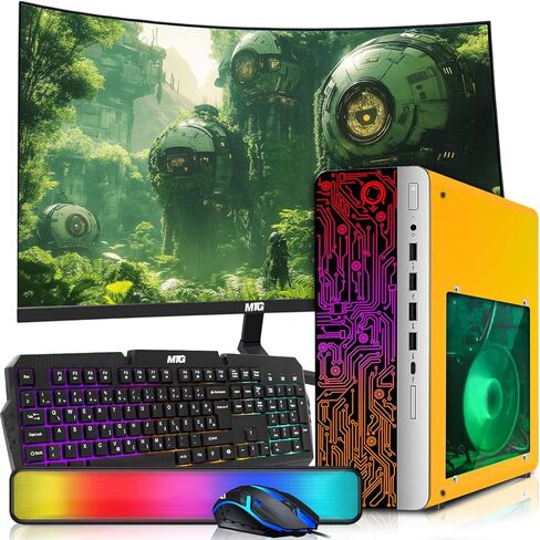 كمبيوتر مكتبي HP Lambo AMD A10-9700، ذاكرة وصول عشوائي 16 جيجابايت، 1 تيرابايت SSD، شاشة منحنية 32 بوصة، RGB KBM مع مساعد AI، WiFi، مكبر صوت RGB، Windows 11 (متجدد) in Saudi Arabia