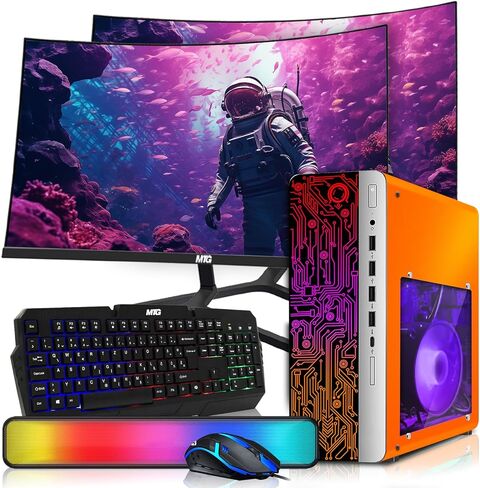 كمبيوتر مكتبي HP Lambo AMD A10-9700، ذاكرة وصول عشوائي 16 جيجابايت، 1 تيرابايت SSD، شاشة منحنية 32 بوصة، RGB KBM مع مساعد AI، WiFi، مكبر صوت RGB، Windows 11 (متجدد) in Saudi Arabia