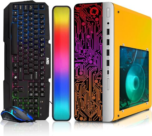 كمبيوتر مكتبي HP Lambo AMD A10-9700، ذاكرة وصول عشوائي 16 جيجابايت، 1 تيرابايت SSD، شاشة منحنية 32 بوصة، RGB KBM مع مساعد AI، WiFi، مكبر صوت RGB، Windows 11 (متجدد) in Saudi Arabia