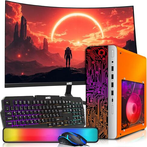 كمبيوتر مكتبي HP Lambo AMD A10-9700، ذاكرة وصول عشوائي 16 جيجابايت، 1 تيرابايت SSD، شاشة منحنية 32 بوصة، RGB KBM مع مساعد AI، WiFi، مكبر صوت RGB، Windows 11 (متجدد) in Saudi Arabia