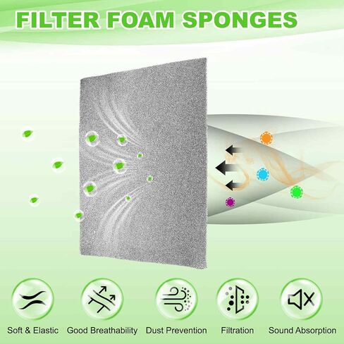 Fan Replacement Filters 10 Pcs Fan Filter Foam Sponge (12" x 8" x 0.12") - Breathable, Soft for Air Compressors Inverter Chassis Vacuum Cleaners in Kuwait