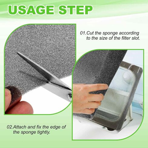 Fan Replacement Filters 10 Pcs Fan Filter Foam Sponge (12" x 8" x 0.12") - Breathable, Soft for Air Compressors Inverter Chassis Vacuum Cleaners in Kuwait