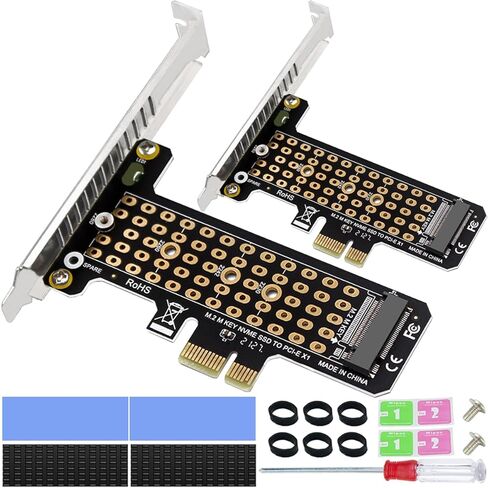 M.2 NVME SSD to PCIe 4.0 Adapter, NVME SSD to PCIe X1 Conversion Adapter with SSD Heatsink Phillips Screwdriver, for 2280/2260/2242/2230/22110 SSD of The M.2 NVME in Saudi Arabia