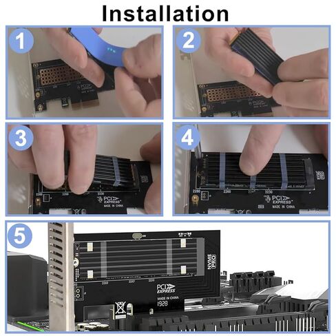 M.2 NVME SSD to PCIe 4.0 Adapter, NVME SSD to PCIe X1 Conversion Adapter with SSD Heatsink Phillips Screwdriver, for 2280/2260/2242/2230/22110 SSD of The M.2 NVME in Saudi Arabia