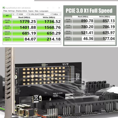 M.2 NVME SSD to PCIe 4.0 Adapter, NVME SSD to PCIe X1 Conversion Adapter with SSD Heatsink Phillips Screwdriver, for 2280/2260/2242/2230/22110 SSD of The M.2 NVME in Saudi Arabia