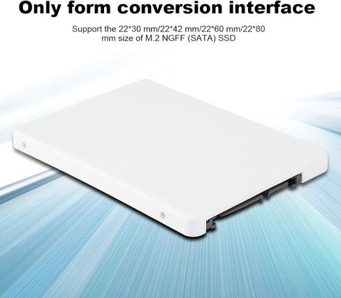 محول M.2 NGFF إلى 2.5 بوصة SATA 3.0، محول M.2 SSD إلى SATA، مفتاح B+M/مفتاح M SATA قائم على NGFF SSD إلى بطاقة محول SATA 3.0 (أبيض) in Kuwait