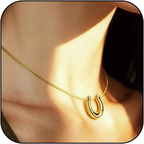 Dr's gift Chunky 14K Gold Plated Bean Necklace for Women Large Charm Statement Pendant Necklace Black Cord Necklaces Gold in Saudi Arabia
