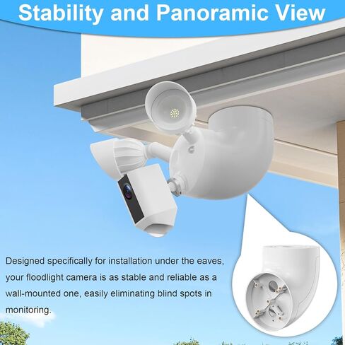 Eave Mount for Ring Floodlight Cam Wired Plus/Pro، Ring Smart Lighting Floodlight، كاميرات Floodlight السلكية Blink، كاميرا Wyze Floodlight V2/Pro وRoku Flood Light Cam، سهلة التركيب in Kuwait