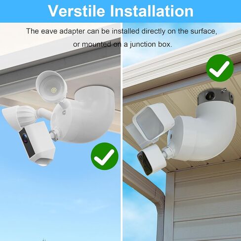 Eave Mount for Ring Floodlight Cam Wired Plus/Pro، Ring Smart Lighting Floodlight، كاميرات Floodlight السلكية Blink، كاميرا Wyze Floodlight V2/Pro وRoku Flood Light Cam، سهلة التركيب in Kuwait