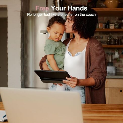 مضخة ثدي يمكن ارتداؤها S21، مضخة ثدي بدون استخدام اليدين مع حقيبة حمل، مضخة رضاعة طبيعية كهربائية محمولة يمكن ارتداؤها مع 3 أوضاع و12 مستوى، 24 ملم، عبوتان باللون الأزرق in Kuwait