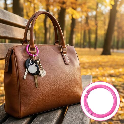 12 PCS Round Carabiner Clip Carabiner Rings Round Keychain Clips Metal Spring O Rings for DIY Bag Purse Handbag Pendant Accessories (Multicolor) in Saudi Arabia